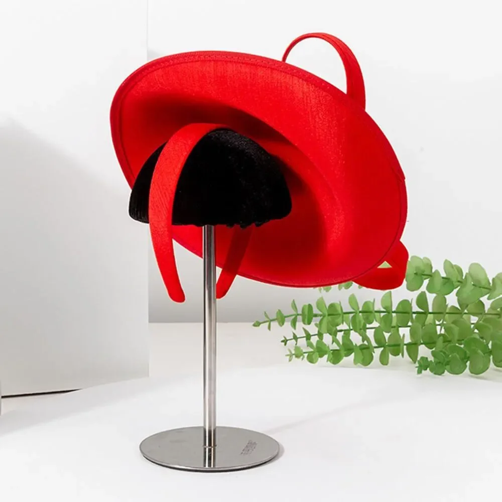 Red Derby Hat For Women Elegant Kentucky Fascinator With Bow